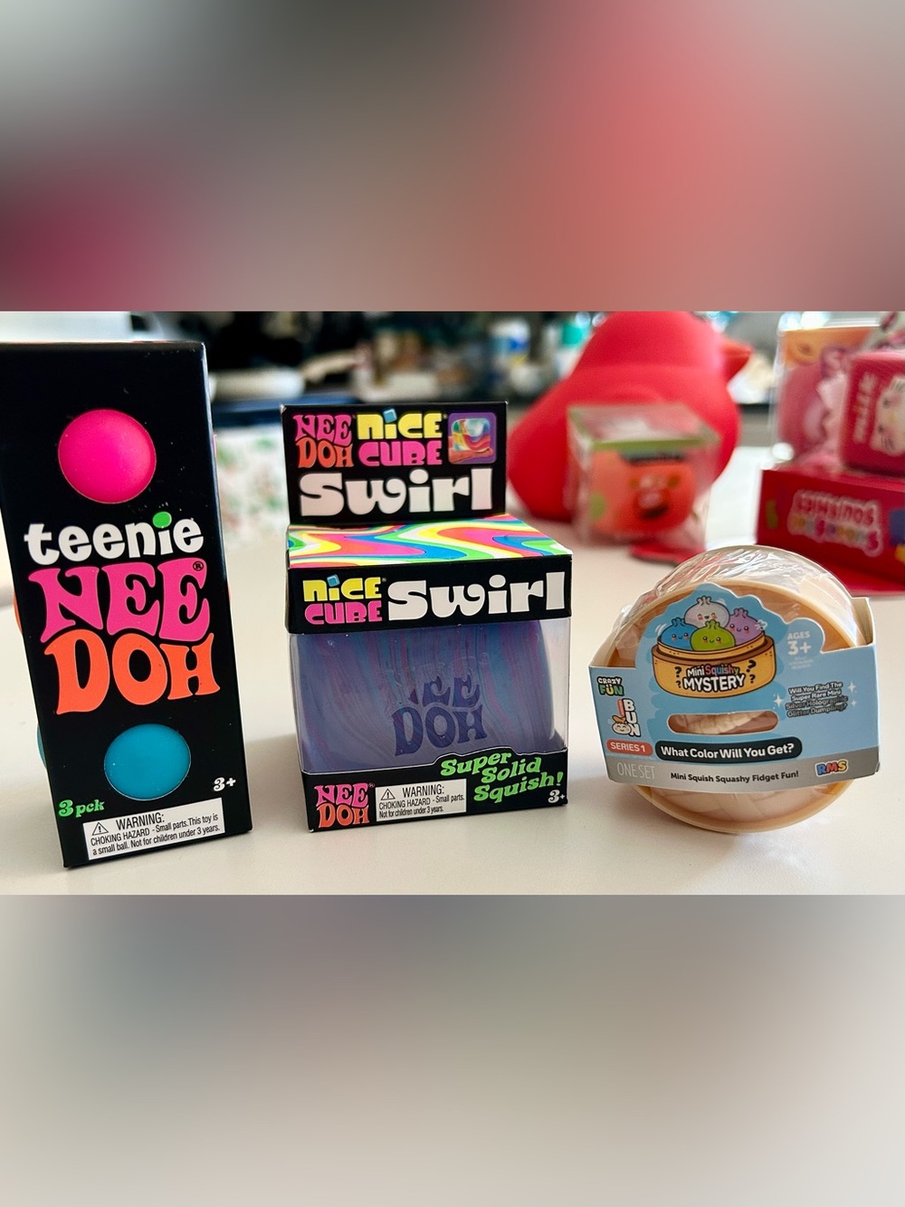 NeeDoh Nice Swirl BUNDLE, Teenie Groovy Globs, & RMS Mystery Dumpling NEW!